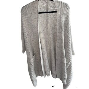 Women‎ Speckled Chunky wool blend Knit Open Front Cardigan Sweater One Size